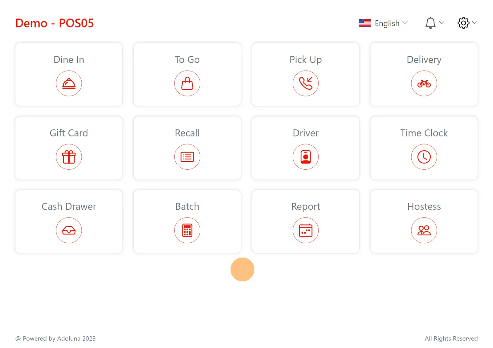 Adoluna POS screen – Complete (Device Binding)