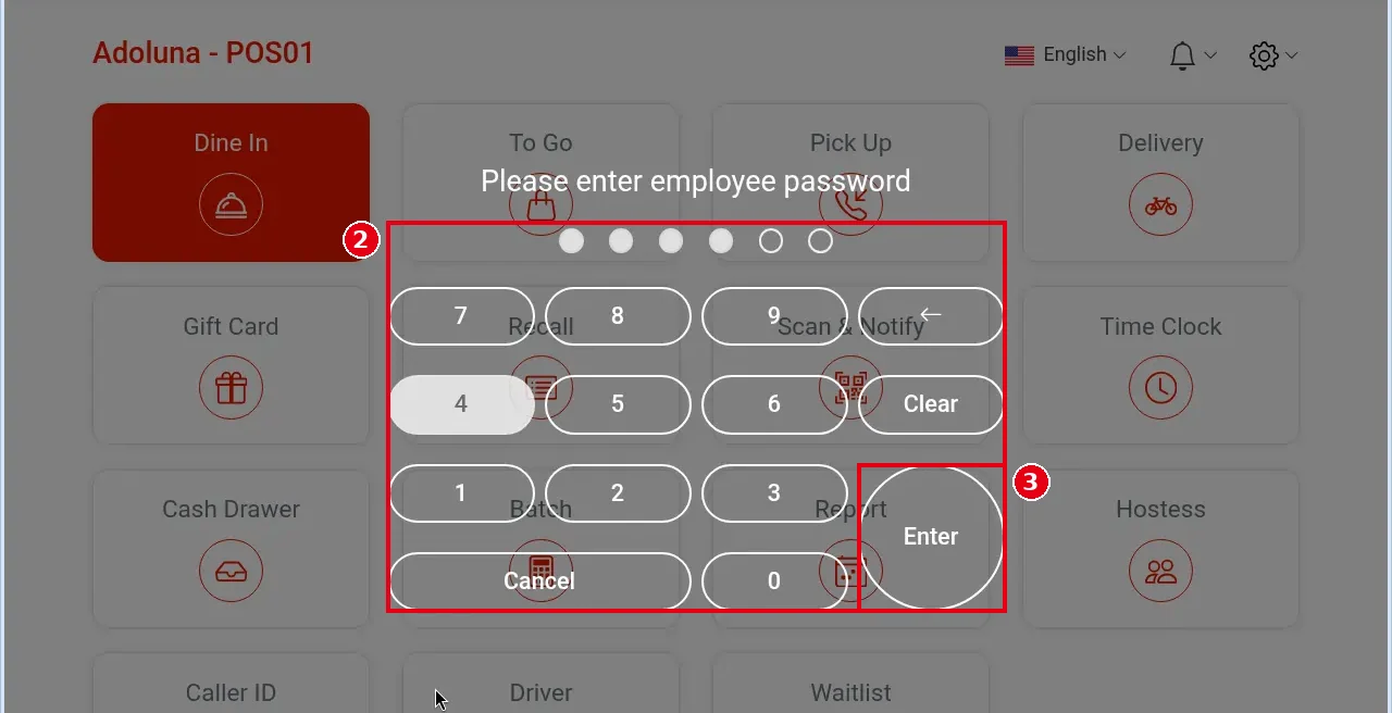 1.1.1 How to log in and out of the POS – 111-2