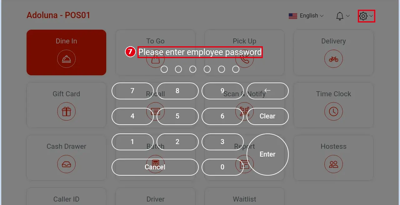 1.1.1 How to log in and out of the POS – 111-7