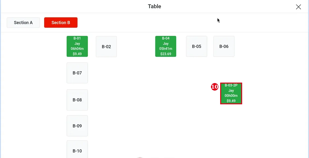 1.2.1 How to start a dine-in order – 121-10