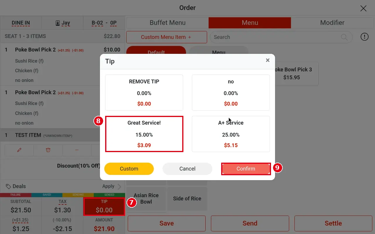 1.2.10 How to add an order-level discount, charge or tip – 1210-7