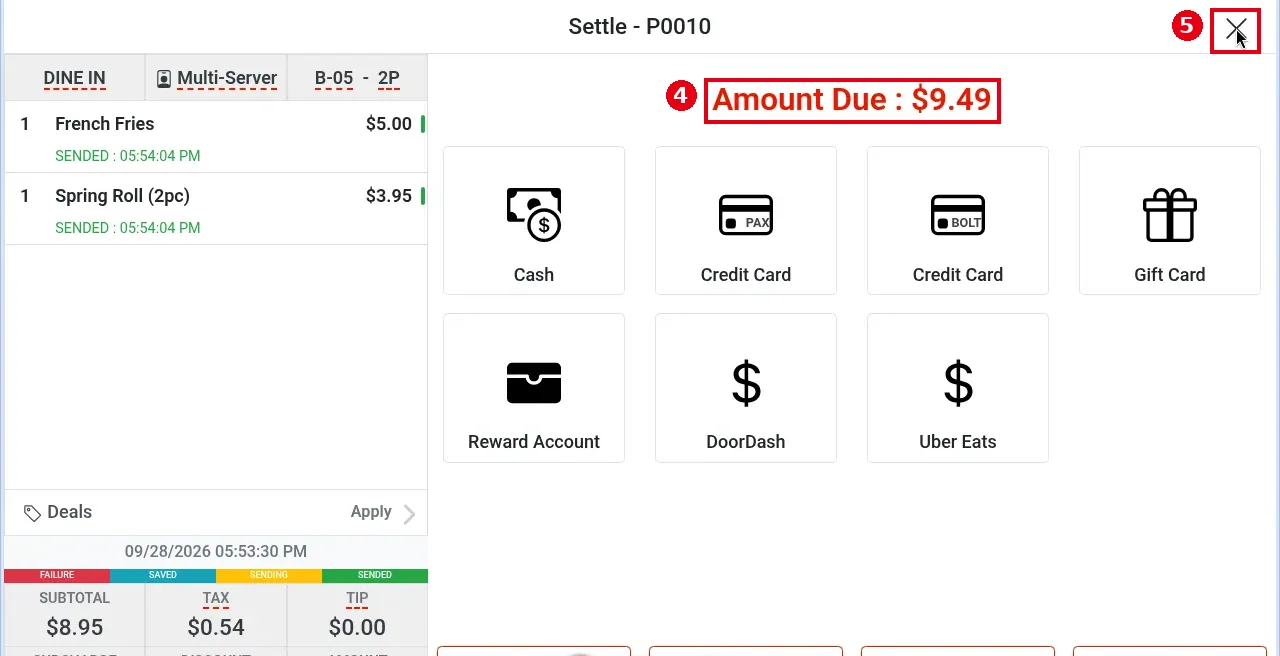 1.2.12 How to save, send and settle an order – 1212-4
