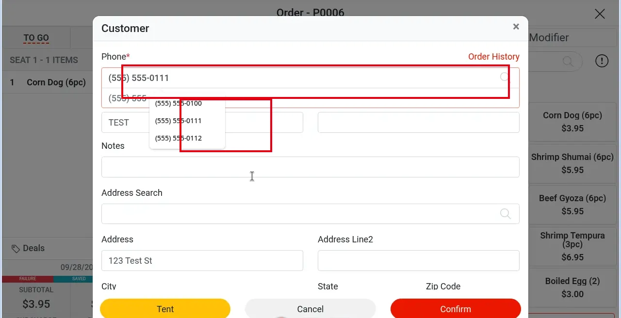 1.2.13 How to change an order's type, server, table or customer – 1213-14