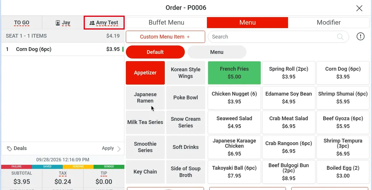 1.2.13 How to change an order's type, server, table or customer – 1213-15