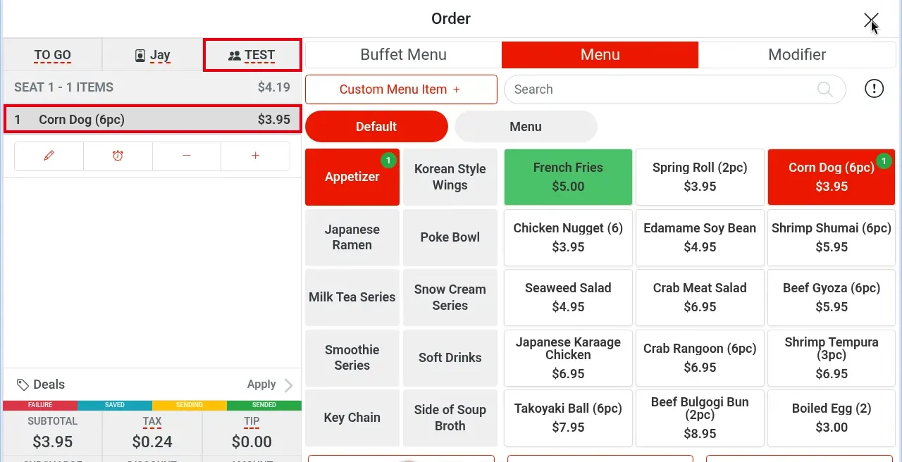 1.2.2 How to start a to-go order – 122-8