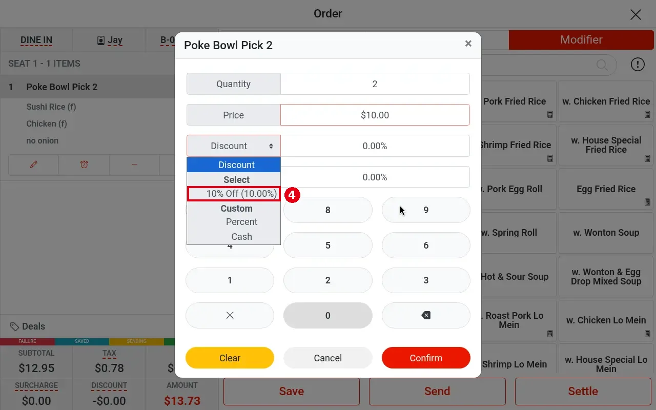 1.2.7 How to change an item's quantity, price, discount or charge – 127-4