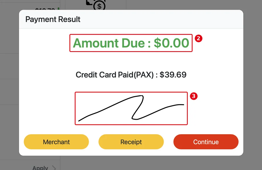 1.3.10 How guests add a tip and sign on the customer display – 1310-9