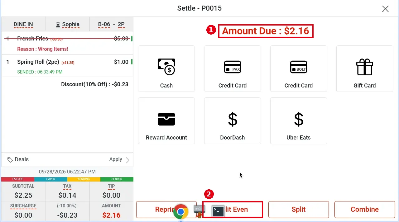 1.3.6 How to split a check evenly – 136-1
