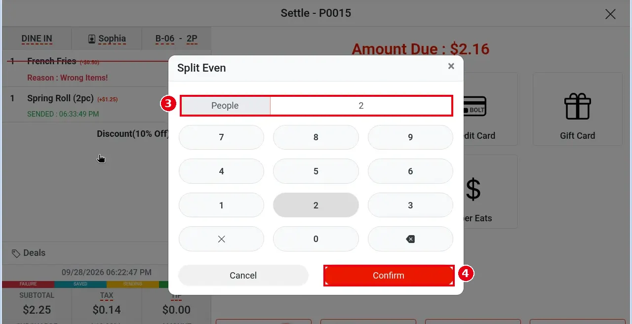 1.3.6 How to split a check evenly – 136-2
