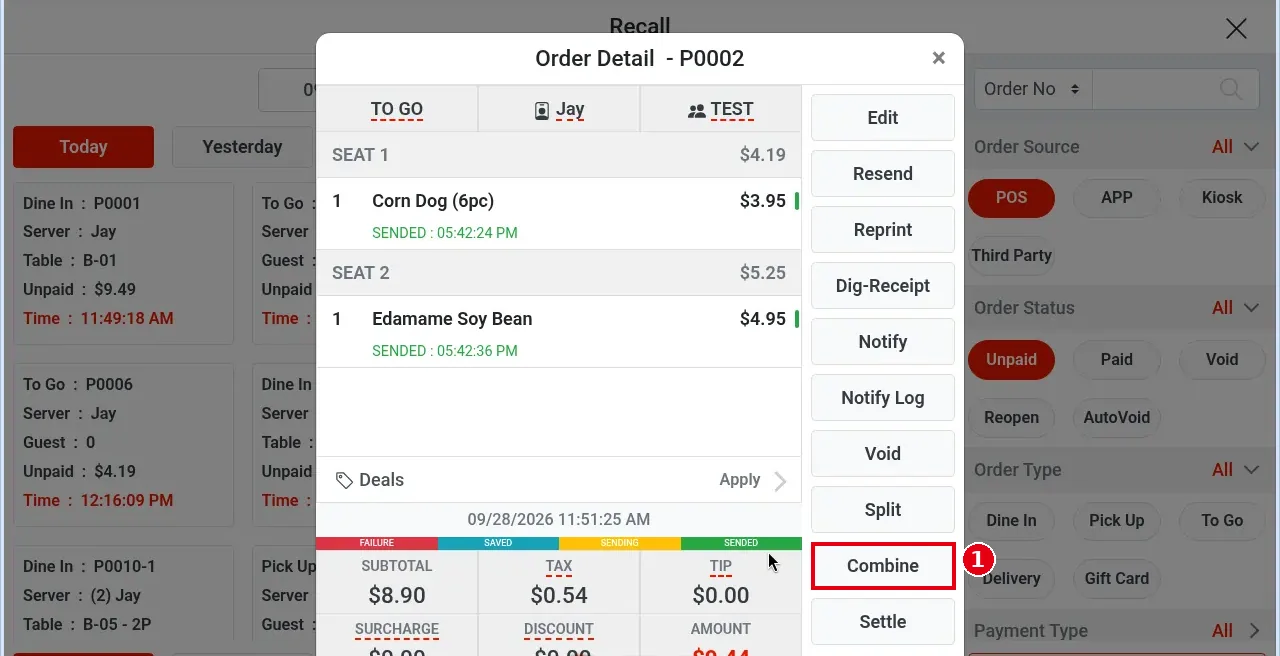 1.3.8 How to combine orders – 138-1