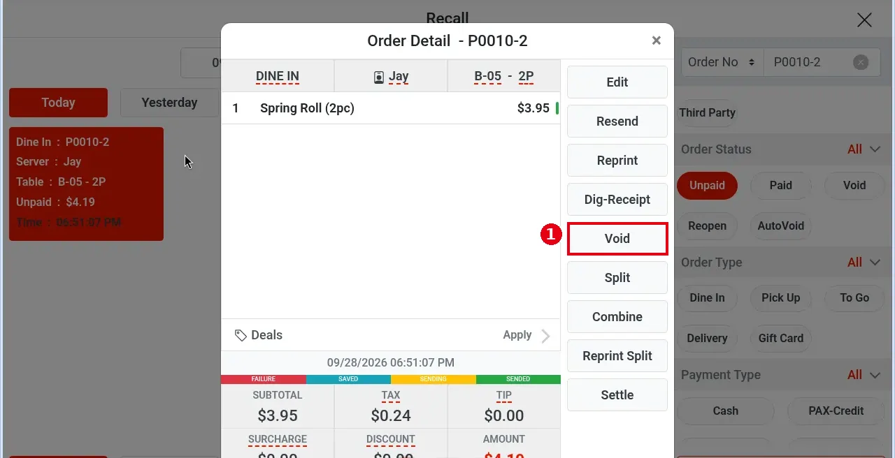 1.4.5 How to void an unpaid order – 145-1
