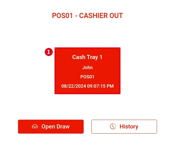 1.5.4 How to close out a cash drawer (Cashier Out) – 154-1