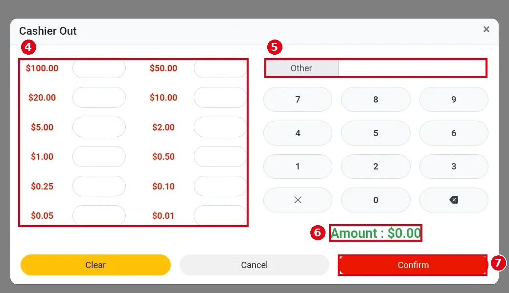 1.5.4 How to close out a cash drawer (Cashier Out) – 154-4