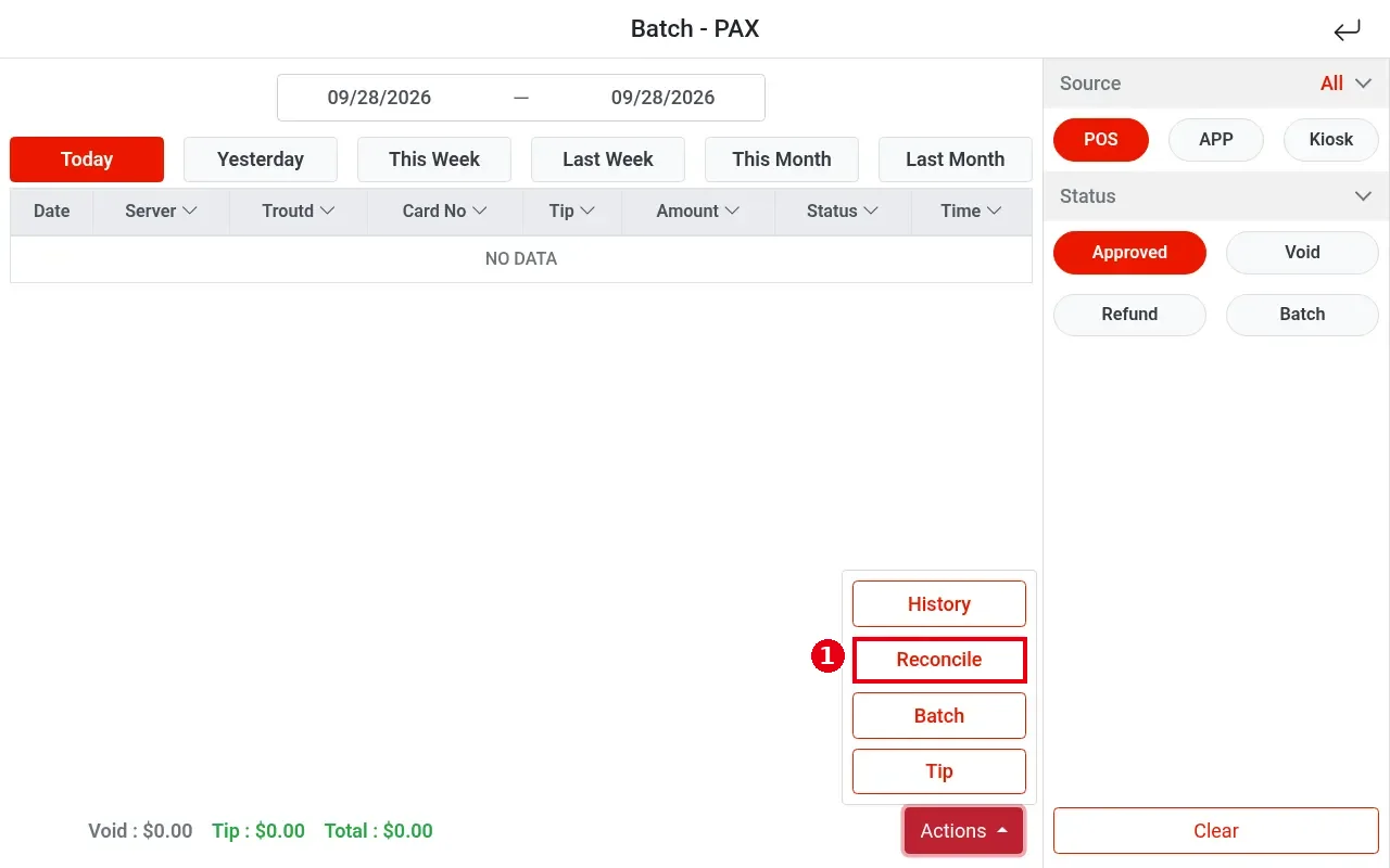 1.6.2 How to reconcile card transactions before batching – 162-1