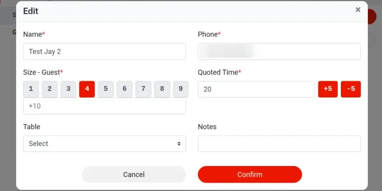 1.7.2 How to add a party to the waitlist – 172-5