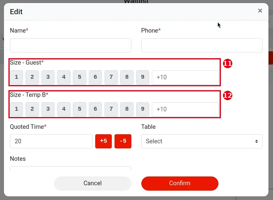 1.7.2 How to add a party to the waitlist – 172-9
