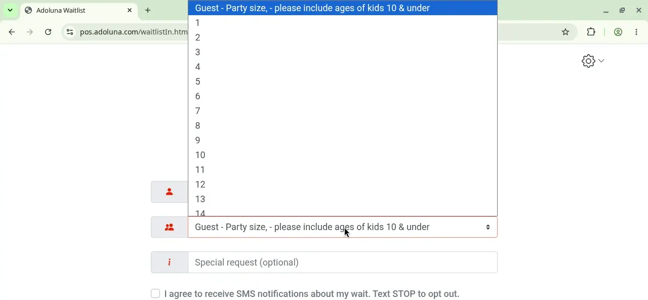 1.7.2 How to add a party to the waitlist – 172-W3