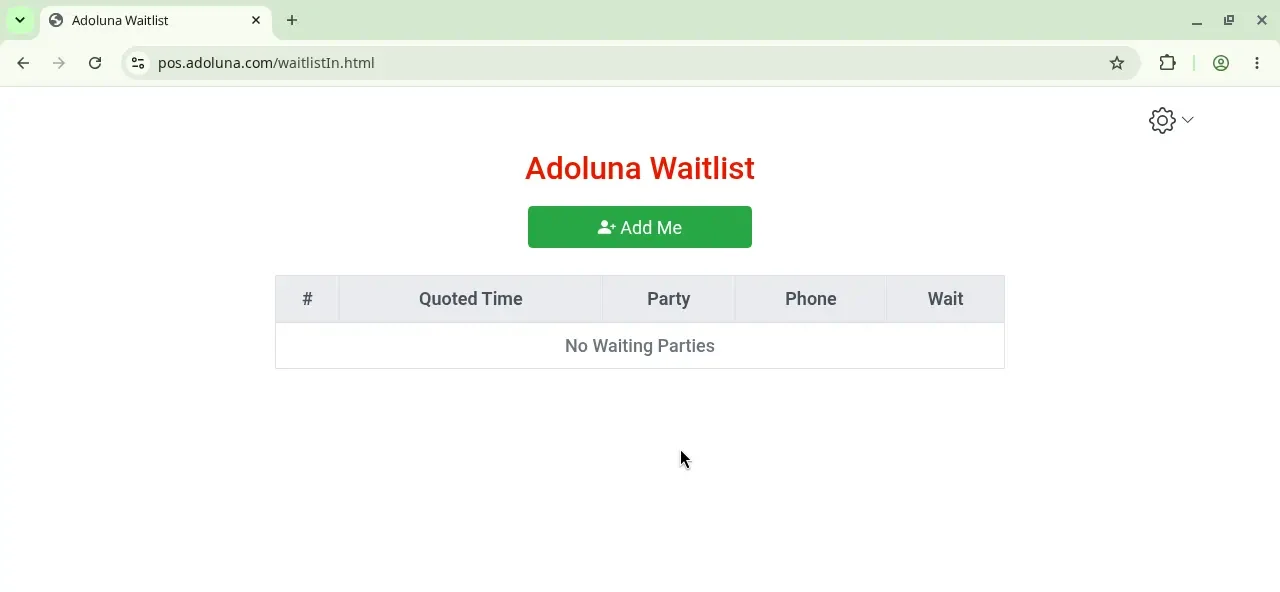 1.7.2 How to add a party to the waitlist – 172-W4