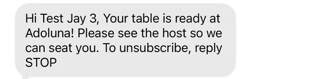 1.7.3 How to notify a waiting party that their table is ready – 173-6