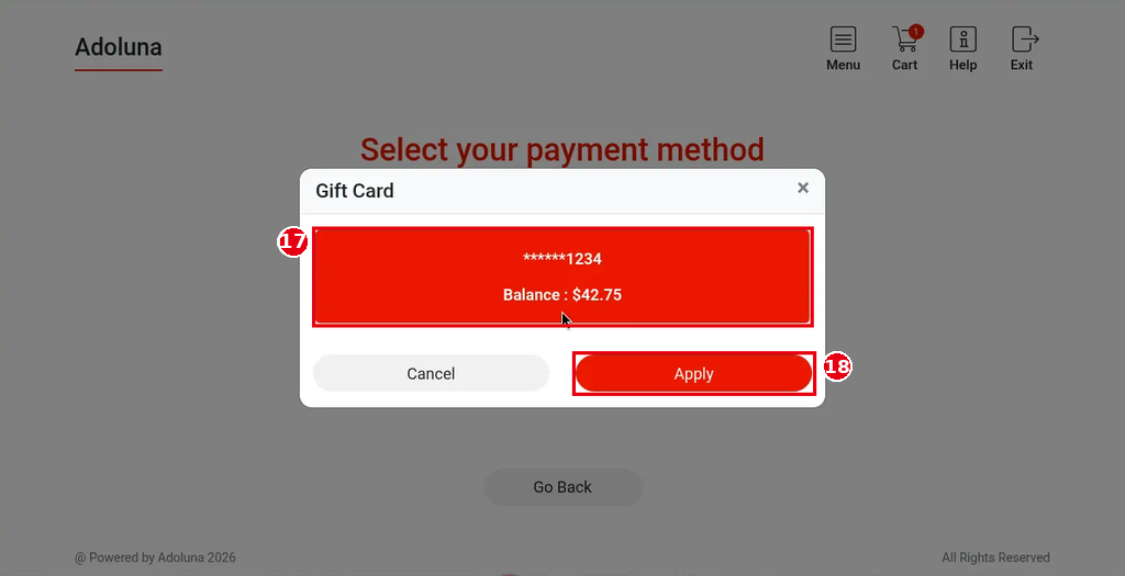 1.8.1 How guests order and pay at the Kiosk – 181-11