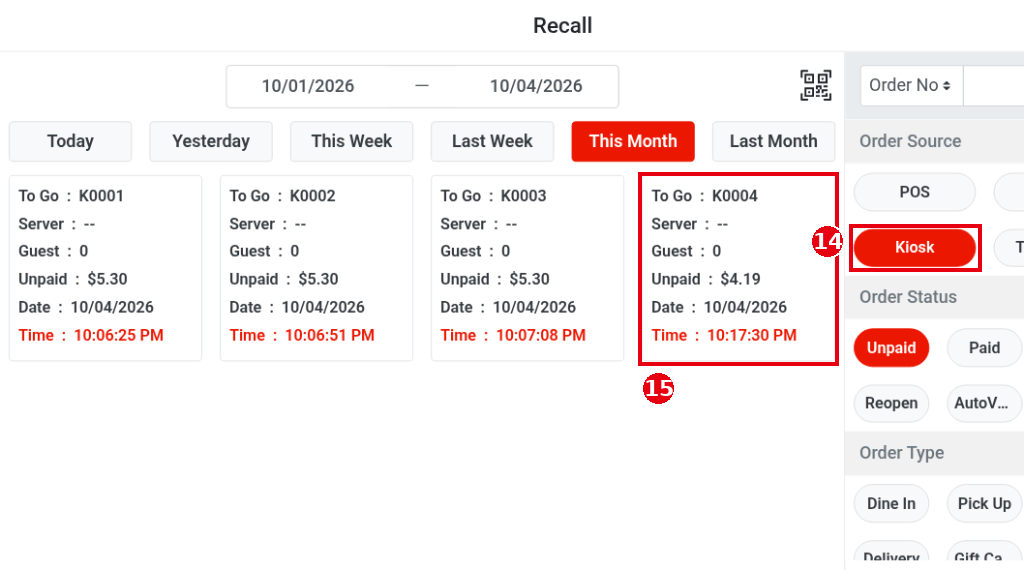 1.8.1 How guests order and pay at the Kiosk – 181-16