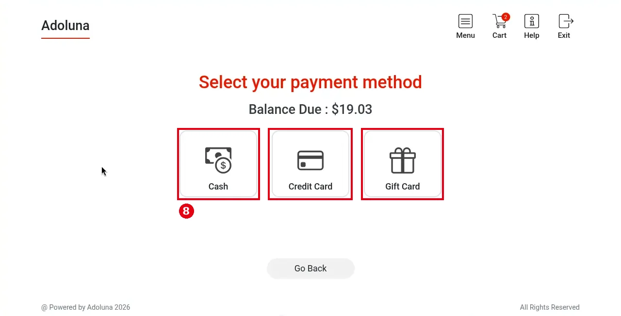 1.8.1 How guests order and pay at the Kiosk – 181-7