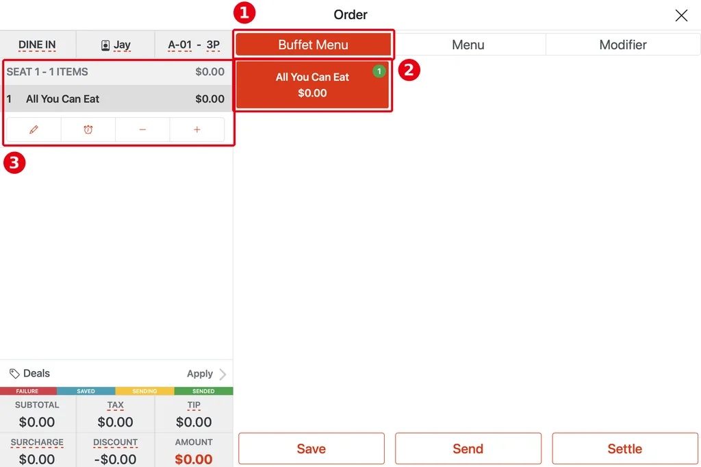 1.8.5 How to start an All You Can Eat (buffet) table – 185-1