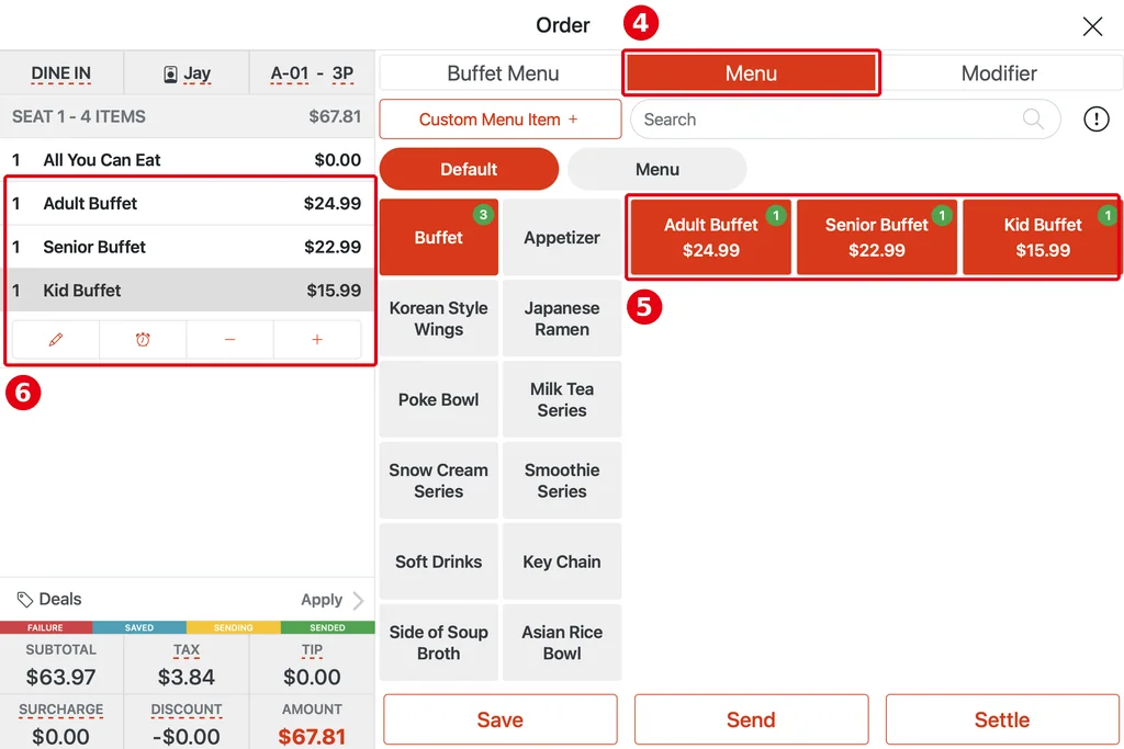 1.8.5 How to start an All You Can Eat (buffet) table – 185-2