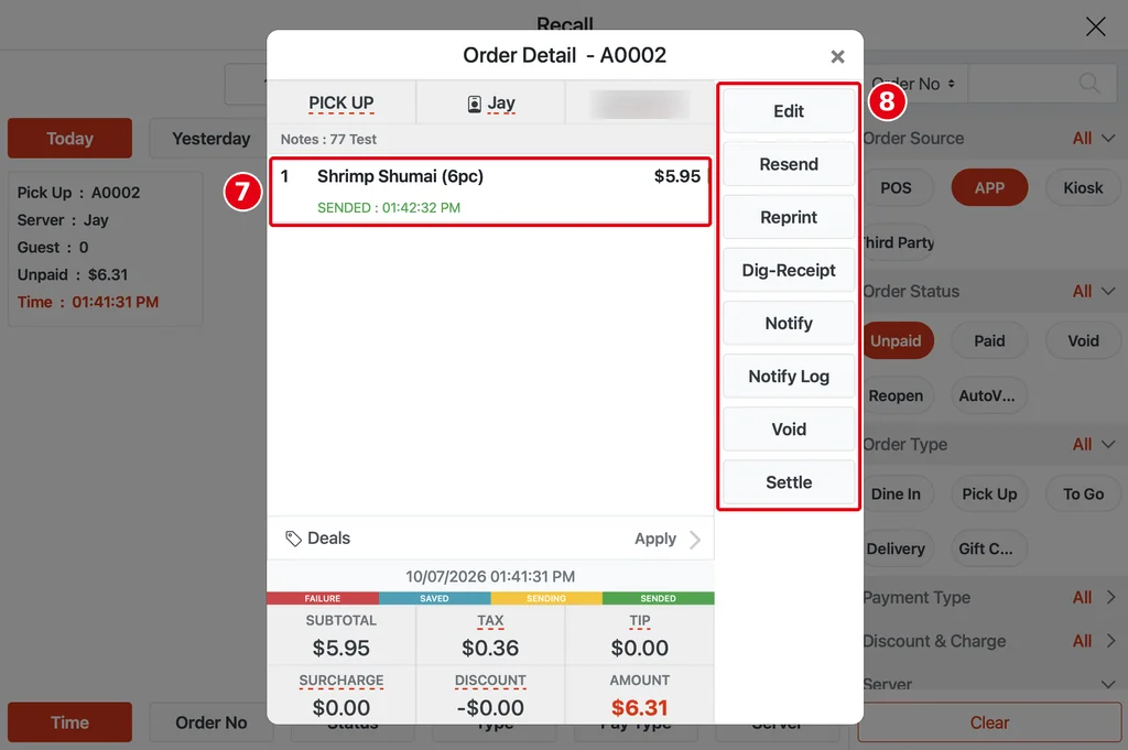 1.9.1 How to receive and handle online and app orders on the POS – 191-5
