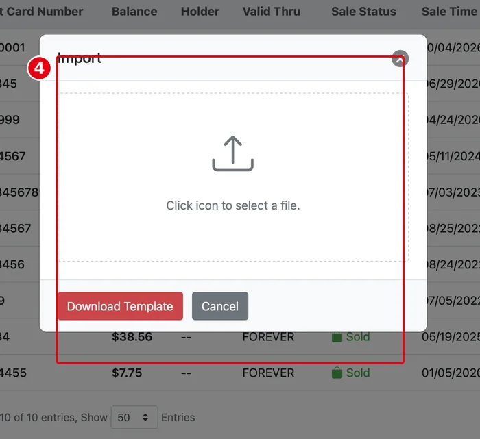2.10.3 How to import PIN gift cards – 2103-i2
