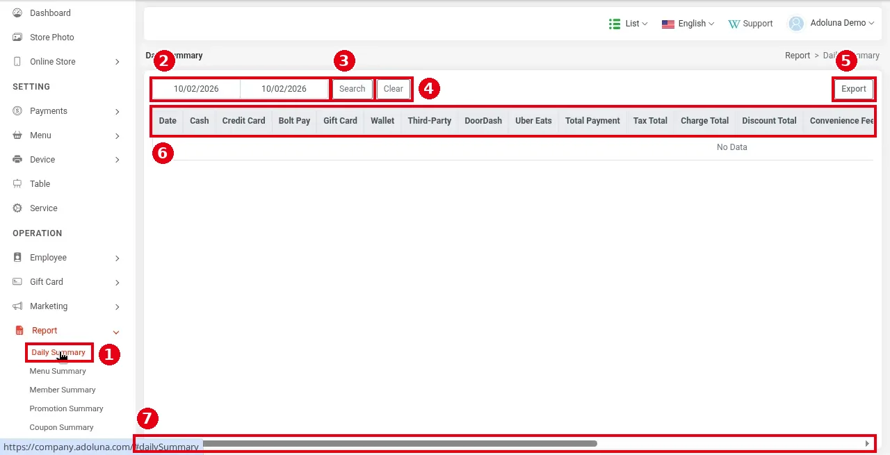 2.11.2 How to run the Daily Summary report – 2112-1