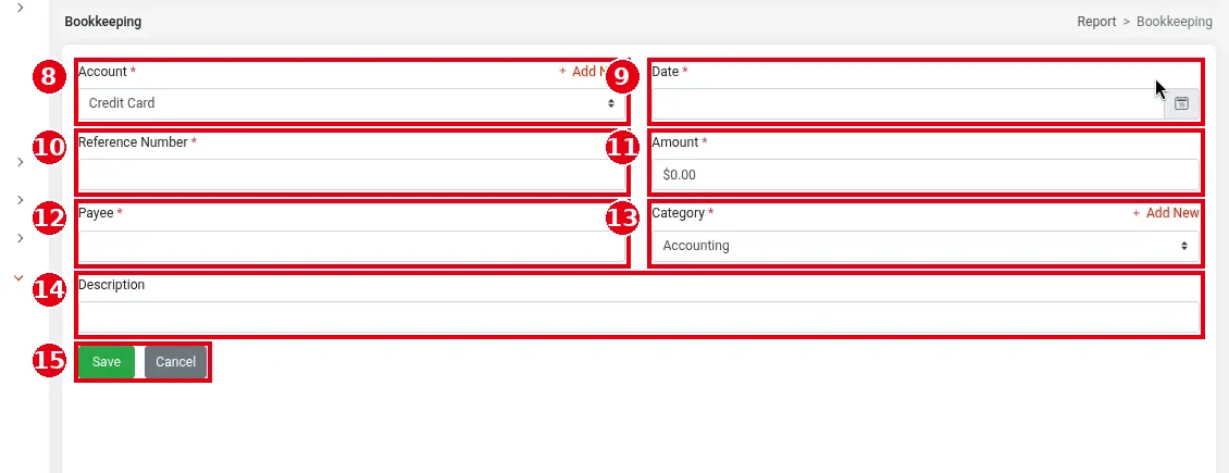 2.11.5 How to record entries in Bookkeeping – 2115-5