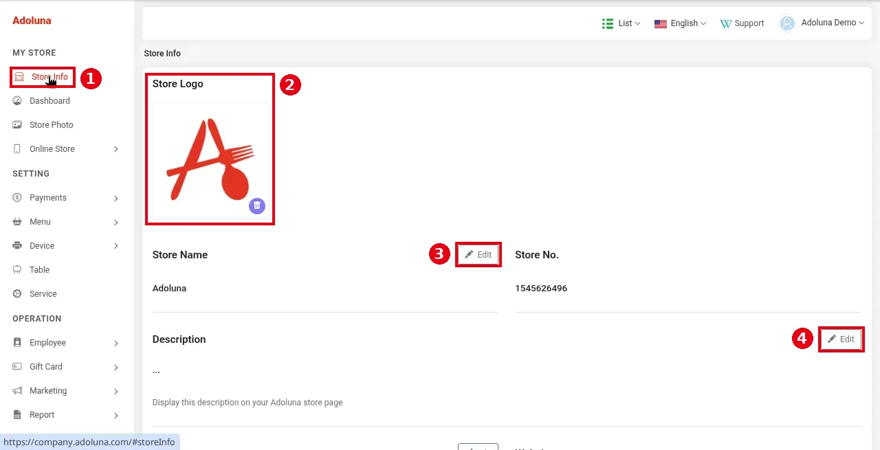 2.2.1 How to set up store info – 221-1
