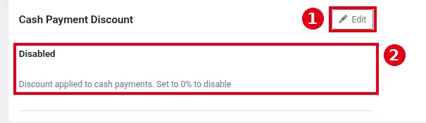 2.2.4 How to turn on the cash payment discount – 224-1