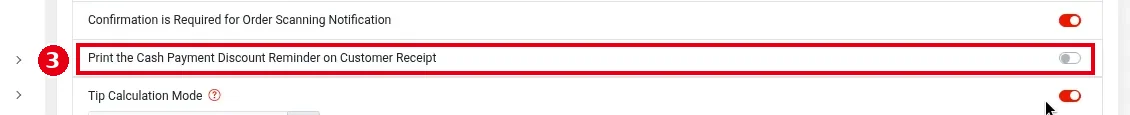 2.2.4 How to turn on the cash payment discount – 224-2