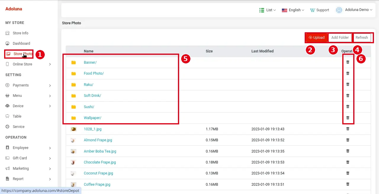 2.2.5 How to manage store photos – 225-1