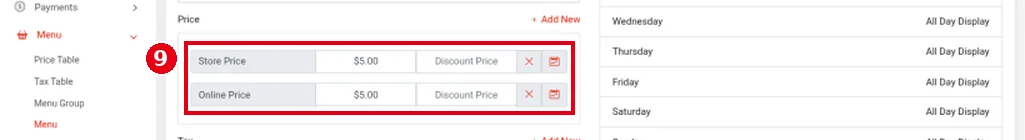 2.3.1 How to set up price tables – 231-3