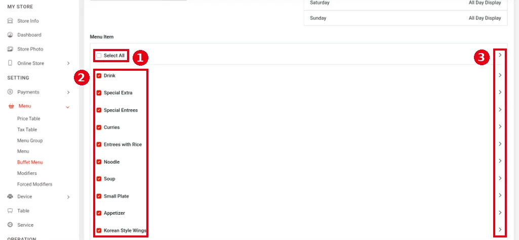 2.3.13 How to set up an All You Can Eat (buffet) menu – 2313-3