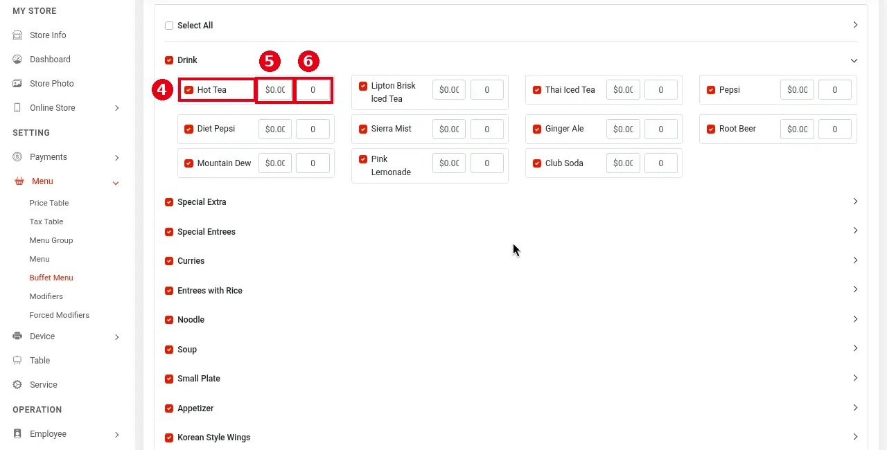 2.3.13 How to set up an All You Can Eat (buffet) menu – 2313-5