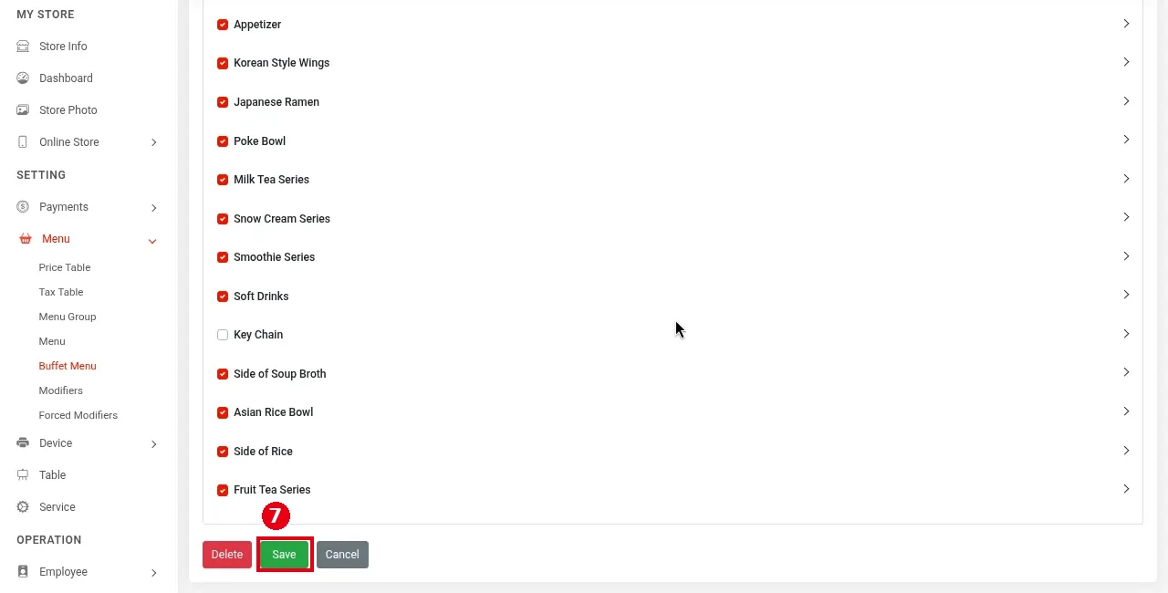 2.3.13 How to set up an All You Can Eat (buffet) menu – 2313-6