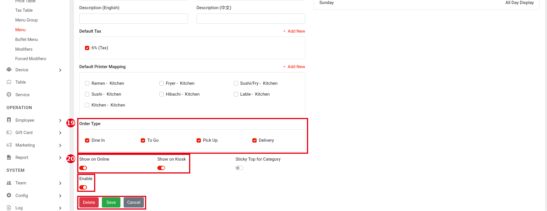2.3.4 How to create and sort menu categories – 234-4