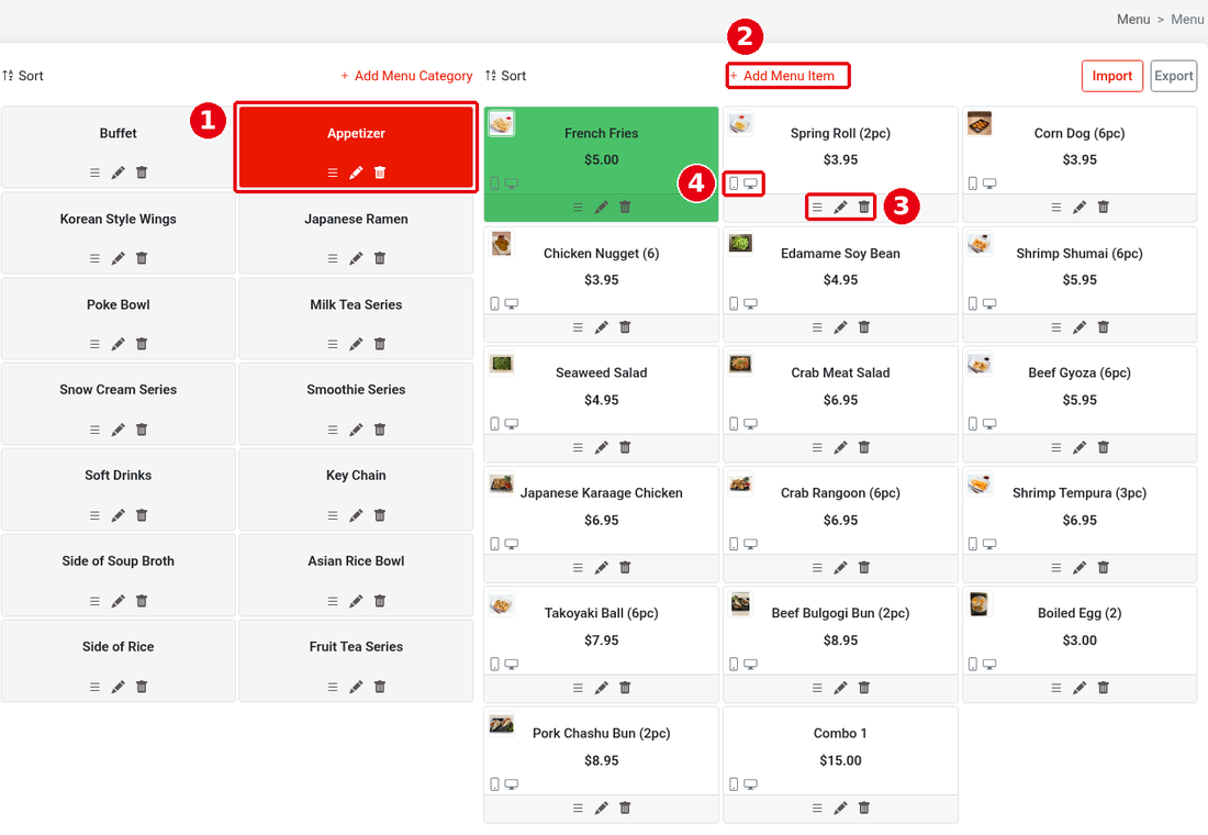 2.3.5 How to add menu items – 235-1