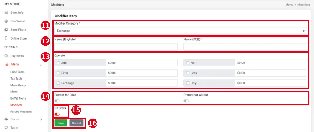 2.3.6 How to set up modifiers – 236-3