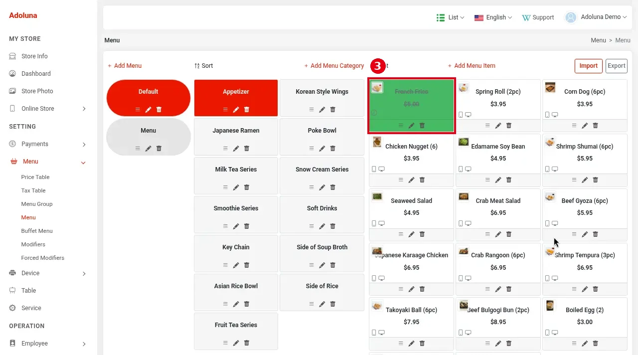 2.3.9 How to mark an item as unavailable (out of stock) – 239-3