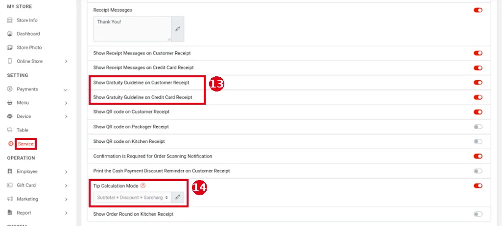 2.4.3 How to set up tip options, minimum tip and tip base – 243-3