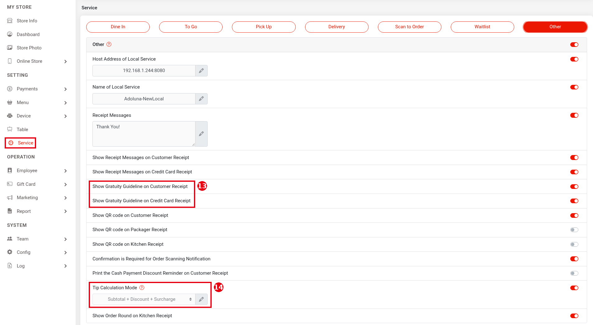 2.4.3 How to set up tip options, minimum tip and tip base – 243-3