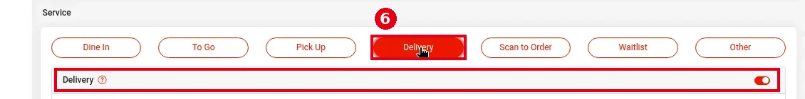 2.5.2 How to configure To Go, Pick Up and Delivery settings – 252-3