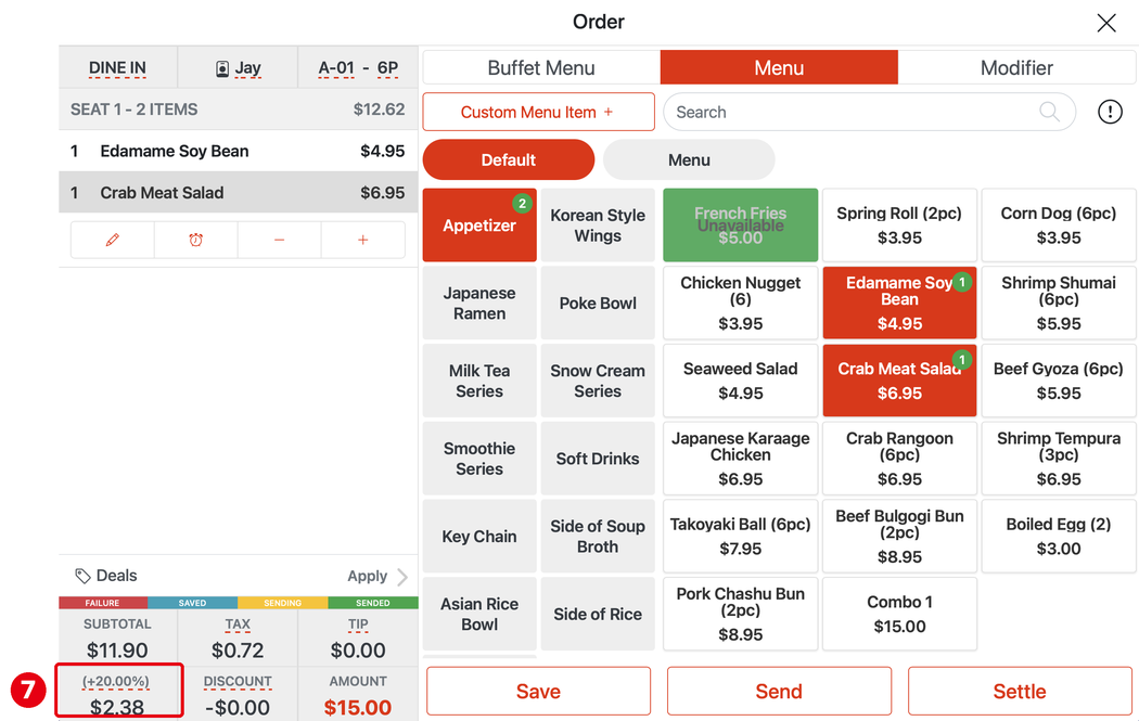 2.5.3 How to set up automatic gratuity for large parties – 253-pos