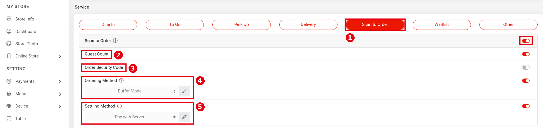 2.6.2 How to set up Scan to Order – 262-1
