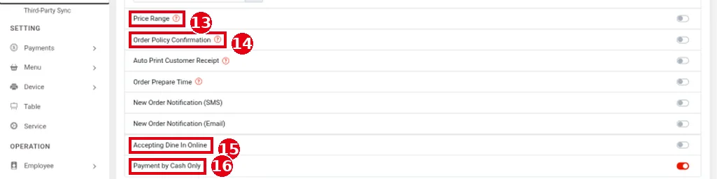 2.9.2 How to set online pick-up and delivery rules – 292-3